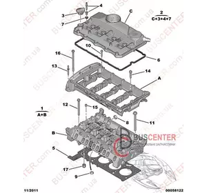 Прокладка головки блока цилиндра (ГБЦ) 1.10 Fiat Ducato 0209 EH 61-37365-00