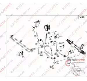 Шланг гидроусилителя руля (трубка высокого давления ГУР) (трубка) Mercedes Sprinter A9064664181 A9064664181