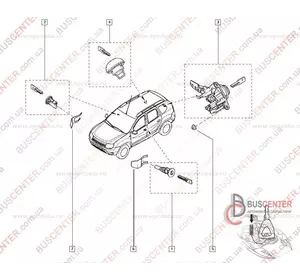 Личинка замка с ключем передней правой/ левой двери Renault Duster 6001550788 DL-3316 Личинка замка с ключем передней правой/ левой двери Renault Duster 6001550788 DL-3316