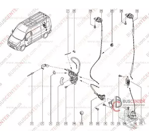 Скоба замка задняя боковая (штифт, зацеп, фиксатор) Renault Master 8200778368 Скоба замка задняя боковая (штифт, зацеп, фиксатор) Renault Master 8200778368
