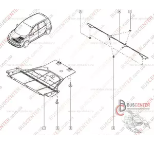 Защита двигателя металлическая Renault Megane 758900006R Защита двигателя металлическая Renault Megane 758900006R