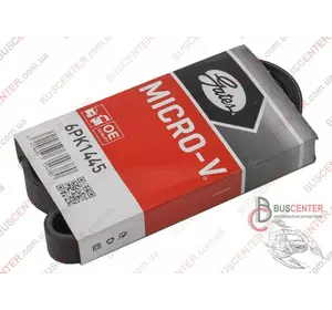 Ремень ручейковый 6 PK 1445 Fiat Scudo 9641198680  GAT6PK1445 Ремень ручейковый 6 PK 1445 Fiat Scudo 9641198680  GAT6PK1445