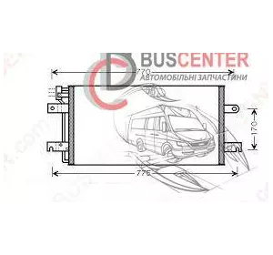 Радиатор кондиционера Volkswagen Transporter 701820413K Радиатор кондиционера Volkswagen Transporter 701820413K