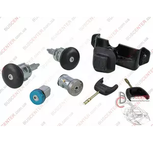 Комплект замков (сердцевина, личинка, замок - комплект  5 шт) Ford Transit 6C1 AV2 205 0XB 505 1763 Комплект замков (сердцевина, личинка, замок - комплект  5 шт) Ford Transit 6C1 AV2 205 0XB 505 1763
