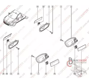 Ручка двери передней правой внутренняя (черная) Renault Megane 826720001R Ручка двери передней правой внутренняя (черная) Renault Megane 826720001R