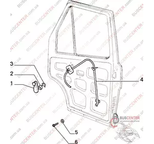 Ручка стеклоподъемника двери передней левой / правой Fiat Ducato 181758380 Ручка стеклоподъемника двери передней левой / правой Fiat Ducato 181758380
