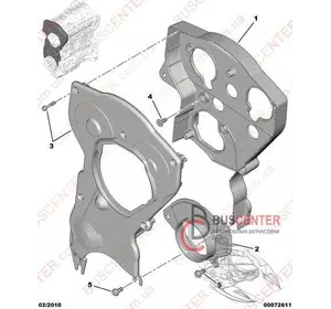 Защита ремня ГРМ нижняя Citroen Berlingo 0320 J5 Защита ремня ГРМ нижняя Citroen Berlingo 0320 J5