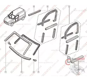 Уплотнитель стекла передней двери правой (нижний внешний) Renault Kangoo 8200332929 Уплотнитель стекла передней двери правой (нижний внешний) Renault Kangoo 8200332929