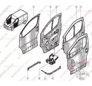 Направляющая стекла двери передней правой (передняя) Renault Trafic 8200153467 Направляющая стекла двери передней правой (передняя) Renault Trafic 8200153467