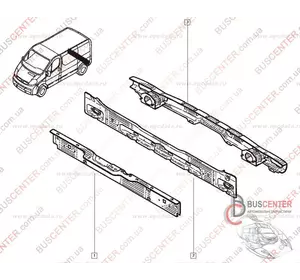 Усилитель заднего бампера с 2007 (траверса, каркас, порог) Renault Trafic 7912200Q0A 79122-00Q0A Усилитель заднего бампера с 2007 (траверса, каркас, порог) Renault Trafic 7912200Q0A 79122-00Q0A
