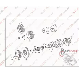 Шкив коленвала демпферный 6 ручейков Mercedes Sprinter A6010300568 Шкив коленвала демпферный 6 ручейков Mercedes Sprinter A6010300568