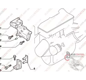 Кронштейн двигателя правый Fiat Ducato 1470423080 Кронштейн двигателя правый Fiat Ducato 1470423080