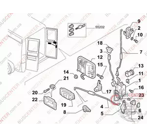 Корпус личинки замка задней правой двери Fiat Ducato 735318925 Корпус личинки замка задней правой двери Fiat Ducato 735318925