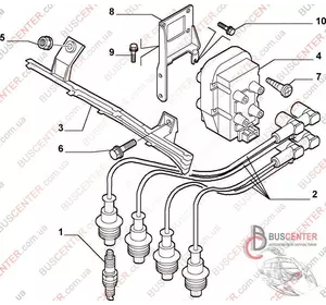 Провода высоковольтные комплект Fiat Ducato 9609493380 Провода высоковольтные комплект Fiat Ducato 9609493380
