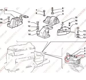 Кронштейн крепления КПП Fiat Ducato 1312580080 Кронштейн крепления КПП Fiat Ducato 1312580080