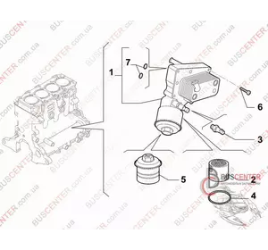 Корпус масляного фильтра Fiat Doblo 55224771 Корпус масляного фильтра Fiat Doblo 55224771