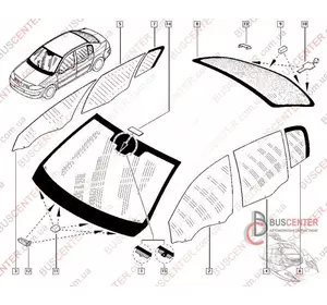 Стекло двери передней правой Renault Megane 8200211198 Стекло двери передней правой Renault Megane 8200211198