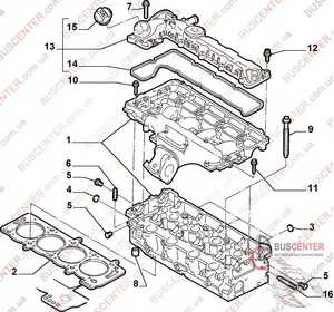 Крышка клапанная Citroen C5 9631367880 Крышка клапанная Citroen C5 9631367880
