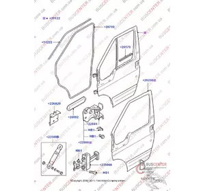 Уплотнитель двери передней  левой Ford Transit 9C11V51401AA Уплотнитель двери передней  левой Ford Transit 9C11V51401AA