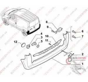 Усилитель заднего бампера Fiat Fiorino 1355231080 Усилитель заднего бампера Fiat Fiorino 1355231080