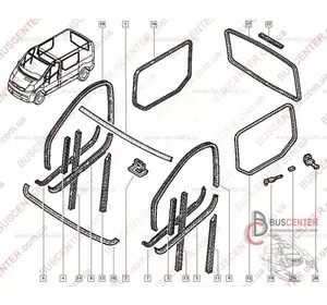 Уплотнитель стекла передней двери левой (нижний наружный) Opel Vivaro 8200235190 Уплотнитель стекла передней двери левой (нижний наружный) Opel Vivaro 8200235190