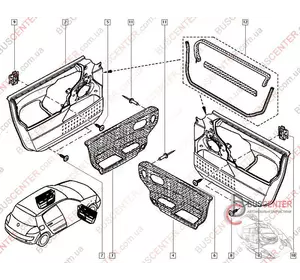 Обшивка двери передней правой Renault Megane 8200368862 Обшивка двери передней правой Renault Megane 8200368862