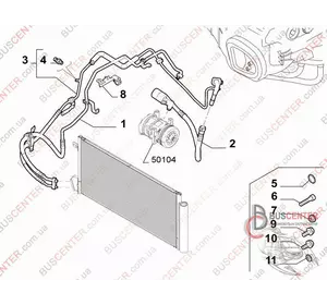 Трубка кондиционера (от радиатора к компрессору) Fiat Doblo 51861000 Трубка кондиционера (от радиатора к компрессору) Fiat Doblo 51861000