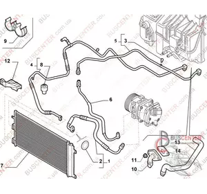 Трубка кондиционера Fiat Doblo 51758340 Трубка кондиционера Fiat Doblo 51758340