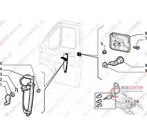 Корпус личинки замка передней левой двери Fiat Ducato 1300422808 1304882808 Корпус личинки замка передней левой двери Fiat Ducato 1300422808 1304882808