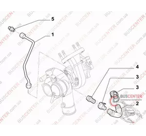 Трубка подачи масла на турбину Fiat Ducato 504373679 Трубка подачи масла на турбину Fiat Ducato 504373679