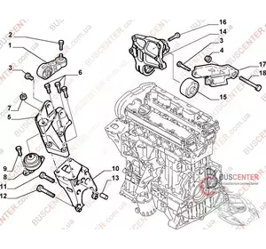 Подушка двигателя правая Fiat Scudo 9635939880 40-14 030 0005 Подушка двигателя правая Fiat Scudo 9635939880 40-14 030 0005