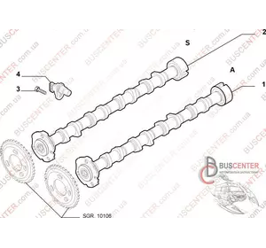 Распредвал (выпускной) Fiat Ducato 9660119580 Распредвал (выпускной) Fiat Ducato 9660119580