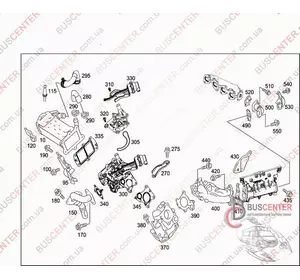 Кронштейн крепления клапана EGR Mercedes Sprinter A6511410340 Кронштейн крепления клапана EGR Mercedes Sprinter A6511410340