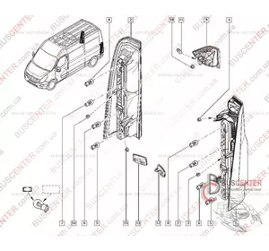 Светоотражатель заднего бампера левый (катафот) Renault Master 8200152642 VR-015L Светоотражатель заднего бампера левый (катафот) Renault Master 8200152642 VR-015L