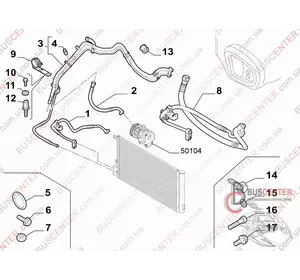 Трубка кондиционера Fiat Fiorino 51856107 Трубка кондиционера Fiat Fiorino 51856107