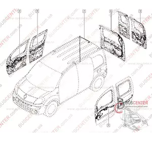 Проводка двери передней правой Renault Kangoo 8200809184 Проводка двери передней правой Renault Kangoo 8200809184