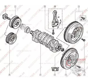Шкив коленвала демпферный 7 ручейков Renault Espace 8200802666 17-1050 Шкив коленвала демпферный 7 ручейков Renault Espace 8200802666 17-1050