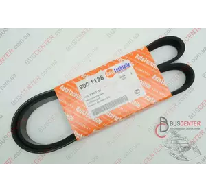 Ремень ручейковый 6 PK 1138 Renault Trafic 7700729752 ATT906 1138 Ремень ручейковый 6 PK 1138 Renault Trafic 7700729752 ATT906 1138