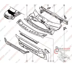 Кронштейн крепления планки под лобовое стекло правый Renault Megane 160764F 7782113555 Кронштейн крепления планки под лобовое стекло правый Renault Megane 160764F 7782113555