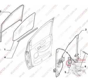 Стеклоподъемник электрический левый (узкая фишка) Fiat Scudo 1499439080 Стеклоподъемник электрический левый (узкая фишка) Fiat Scudo 1499439080