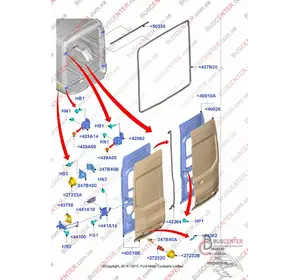 Навес двери задней распашной правой нижний (петля 270°) Ford Transit 1883875 BK31V429A15AF Навес двери задней распашной правой нижний (петля 270°) Ford Transit 1883875 BK31V429A15AF