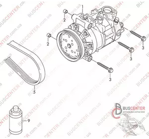Компрессор кондиционера Volkswagen Transporter 2H6820803 2H6 820 803 Компрессор кондиционера Volkswagen Transporter 2H6820803 2H6 820 803
