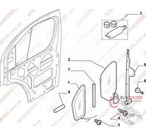 Направляющая стекла двери передней левой/ правой Fiat Ducato 1349120080 Направляющая стекла двери передней левой/ правой Fiat Ducato 1349120080
