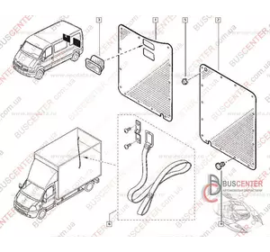 Обшивка двери задней правой (карта) Nissan Interstar 8200110305 Обшивка двери задней правой (карта) Nissan Interstar 8200110305