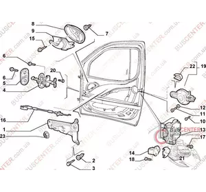 Ограничитель двери передней правой/ левой (стопорная тяга, фиксатор) Fiat Doblo 51772768 RWS1638 Ограничитель двери передней правой/ левой (стопорная тяга, фиксатор) Fiat Doblo 51772768 RWS1638