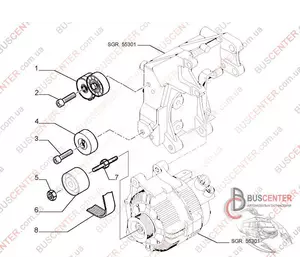 Натяжной ролик генератора Fiat Scudo 9633315280 110162 Натяжной ролик генератора Fiat Scudo 9633315280 110162