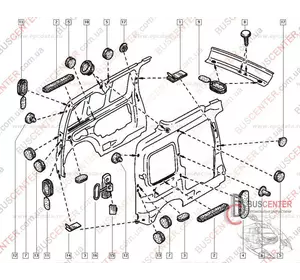 Ограничитель двери задней ляды Renault Kangoo 7700303749 Ограничитель двери задней ляды Renault Kangoo 7700303749