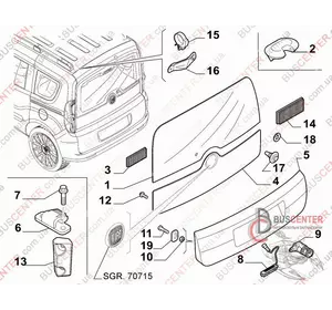 Ручка двери задней наружная ляда Fiat Doblo 51829929 Ручка двери задней наружная ляда Fiat Doblo 51829929