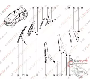 Декоративная накладка двери задней левой (Молдинг внешняя) Renault Espace 822824190R Декоративная накладка двери задней левой (Молдинг внешняя) Renault Espace 822824190R