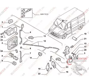 Ручка двери боковой правой раздвижной внутренняя Fiat Ducato 1301413650 FT94434 Ручка двери боковой правой раздвижной внутренняя Fiat Ducato 1301413650 FT94434
